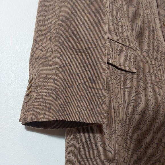 NWT! Fazzisport Abstract Design Corduroy Sport Coat Jacket Blazer - 40R - Picture 4 of 11